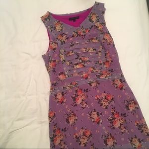 Lucca couture purple floral chiffon dress